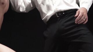 Agreeable muscle head can scarcely accommodate his daddies beast dick