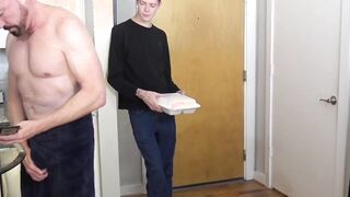 Tattooed hunk Jason Sparks gave a hot blowjob before getting naked