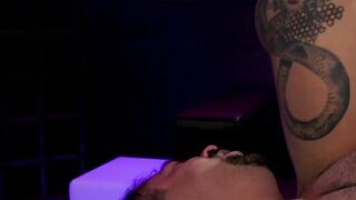Dark haired shemale domme anal fucks submissive male