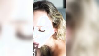 Beautiful Blonde Sucking BBC