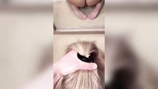 German Blonde Gets Facial