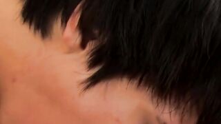 Whorish twink Kyler Greenery riding huge dick without any protection for cumshot