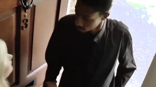 A blond British GILF likes to be thrashed by two dicks