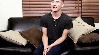 Before harshly masturbating big booty twink conducted a interview