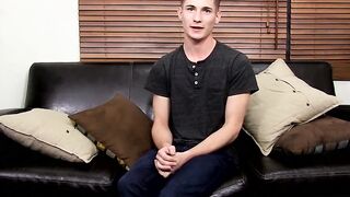 Before harshly masturbating big booty twink conducted a interview