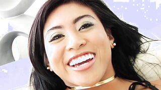 Ember Snow deepthroats her man and receives mighty facial