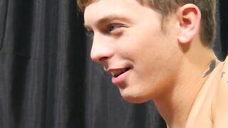 Amazing young homo receives dildo and deepthroat from lover