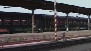 Roman spots handome Andrej while waiting for the next train to board