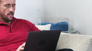 Smooth twink stepson fingered and raw fucked by stepdad