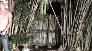 Cock ring jock raw drilling outside after blowing big dick