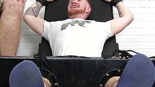 Sensationally horny redhead jock teased by tickling