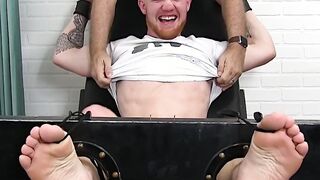 Sensationally horny redhead jock teased by tickling
