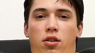 Kyle Valasek playing with his massive dick until he cums hard