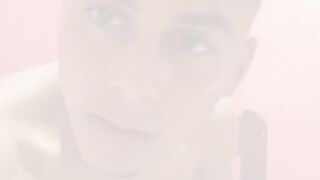 Cute amateur Latino Elian masturbates solo in his bedroom
