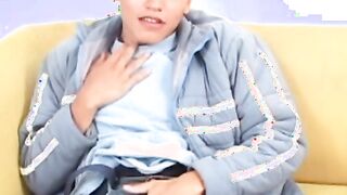 Young latino playing with his ass and jerking for a cumshot