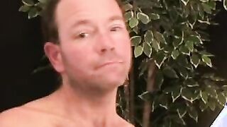 Mature stud jerking off until his load is ready to bust out
