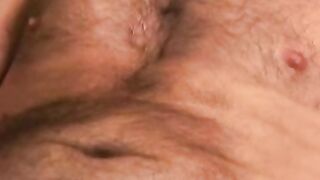 Mature stud jerking off until his load is ready to bust out