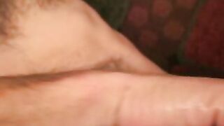 Rugged old amateur jerks off and cums all alone
