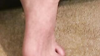 Younger amateur strokes his dick and releases his load