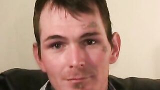 Younger amateur strokes his dick and releases his load