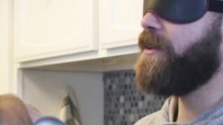 Hairy daddy teases chubby hunk before hardcore barebacking