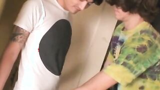 Cute emo looking twinkies enjoy giving mutual blowjobs