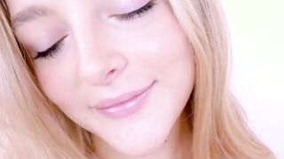 Lusty teen with tight pussy gets big jet of cum