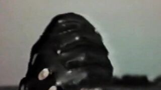 Vintage muscular jock throatfucked hard through glory hole