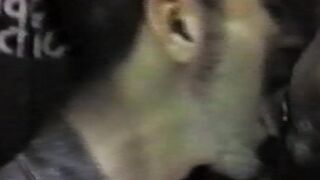 Vintage muscular jock throatfucked hard through glory hole