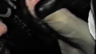Vintage muscular jock throatfucked hard through glory hole