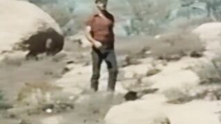 Vintage gays lick balls after throatfuck sixtynine in desert