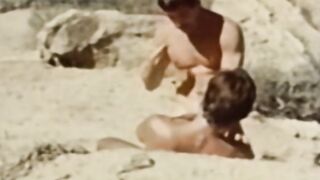 Vintage gays lick balls after throatfuck sixtynine in desert