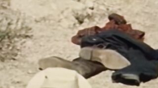 Vintage gays lick balls after throatfuck sixtynine in desert