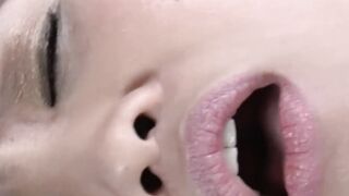A plump Asian guy gets scissor fucked by Granny Lacey Starr