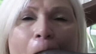 Sensual British grandmother IR stretched with a massive black penis