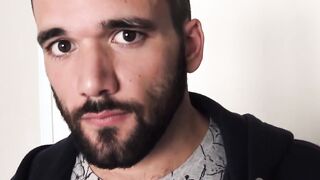 Bearded first timer enjoys raw drilling after a blowjob