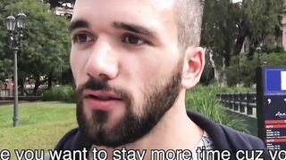 Bearded first timer enjoys raw drilling after a blowjob