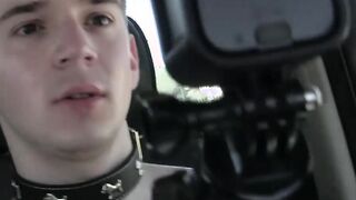 Submissive youngster sucks and gets facialized outdoors