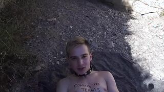Submissive youngster sucks and gets facialized outdoors