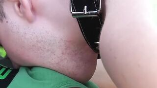 Submissive youngster sucks and gets facialized outdoors