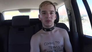 Submissive youngster sucks and gets facialized outdoors