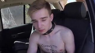 Submissive youngster sucks and gets facialized outdoors