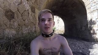 Submissive youngster sucks and gets facialized outdoors