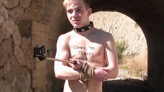 Submissive youngster sucks and gets facialized outdoors