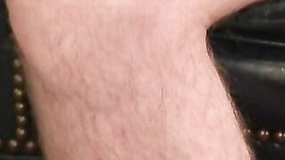 Manly mature amateur cums hard after stroking his cock