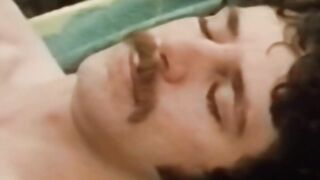 Retro jock hot anal play and wanking solo on the terrace
