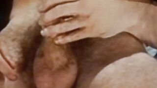 Sexy vintage jock working out before hot solo masturbation