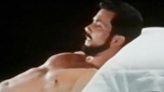 Sexy vintage jock working out before hot solo masturbation