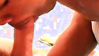Young gay BBC licked passionately by debaucherous twink