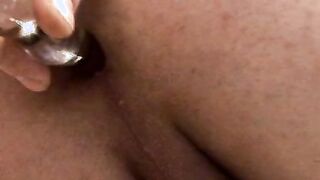 Latino muscle jock wanking huge cock and dildo drilling solo